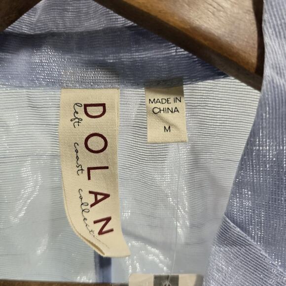 Anthropologie Blazer Womens Medium Blue Periwinkle Sheer Formal Jacket Dolan - Picture 3 of 13